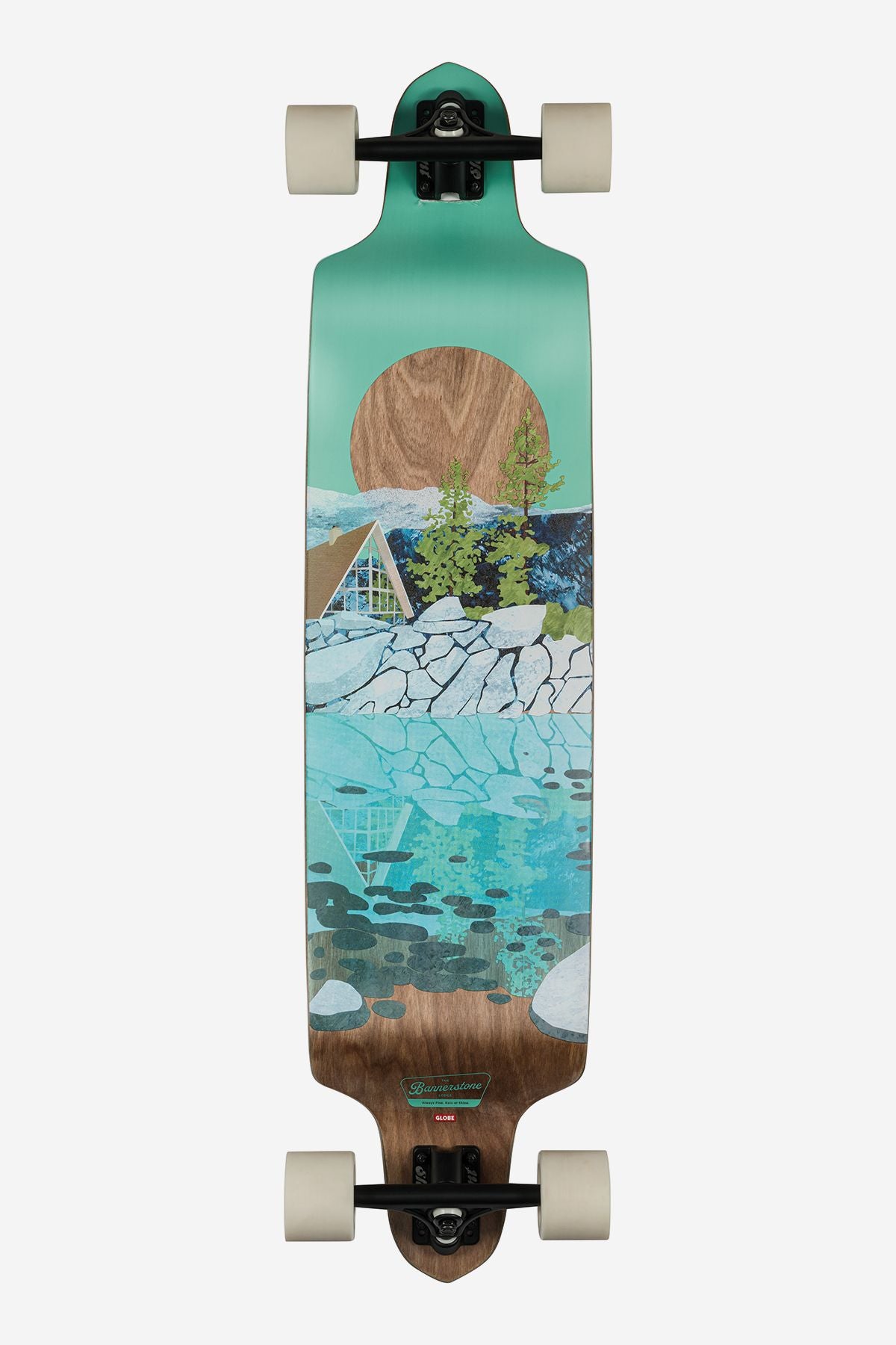 Globe Bannerstone 41" Cruiser Skateboards Turkis | Danmark-109368