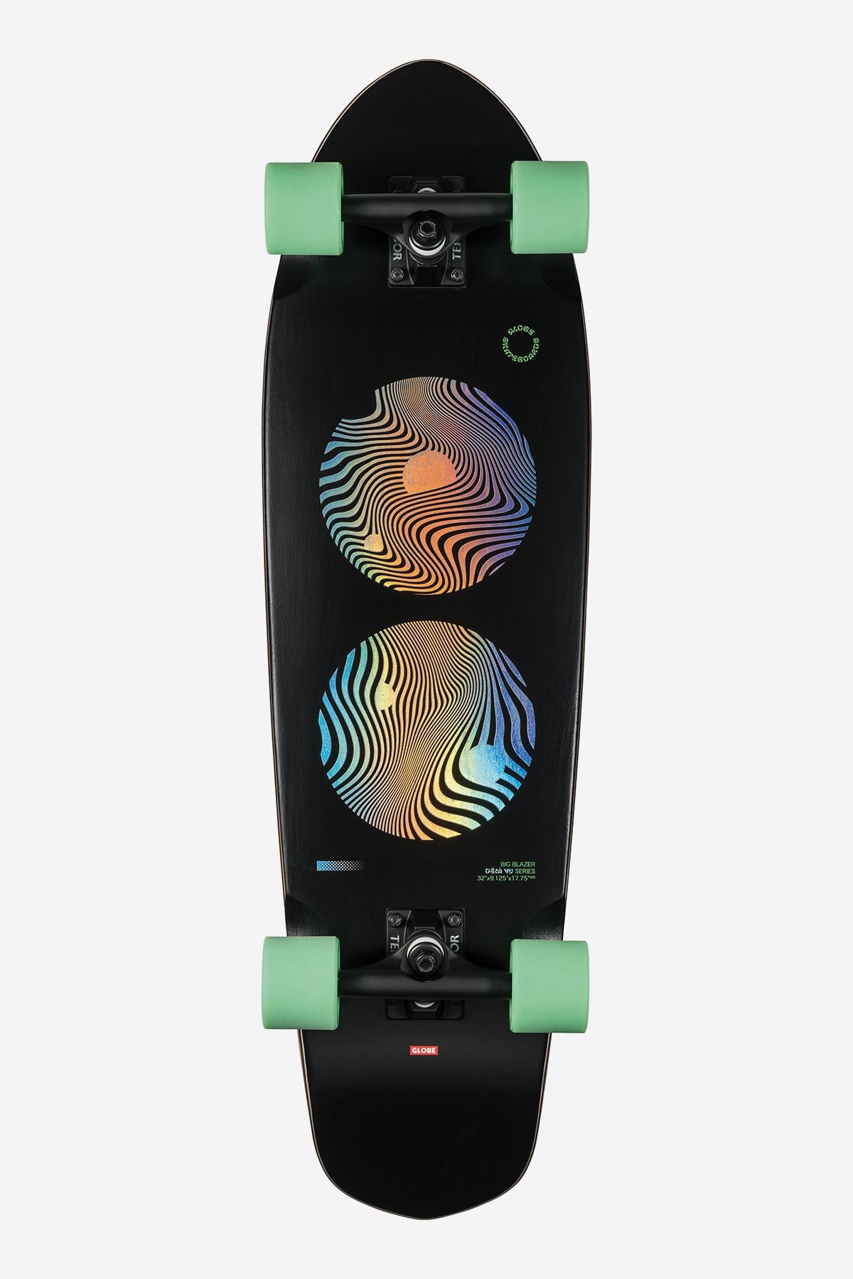 Globe Big Blazer 32" Cruiser Skateboards Black/Green | Danmark-683540