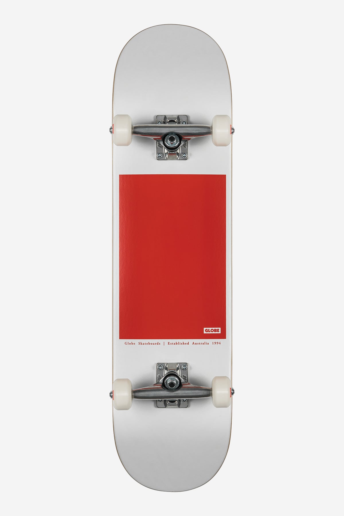 Globe G0 Block Serif 8.0" Complete Skateboards White/Red | Danmark-875406