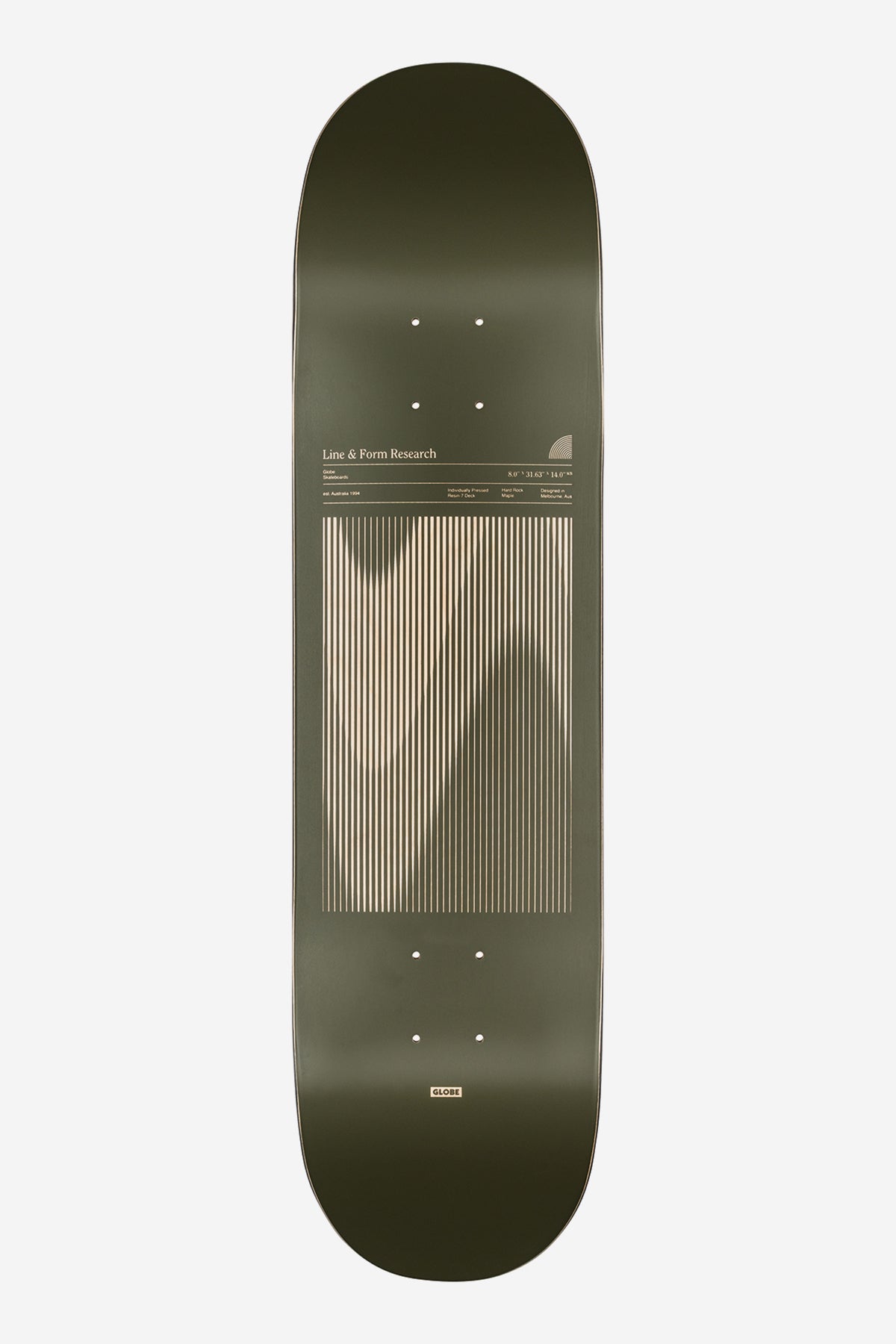 Globe G1 Lineform 8.0" Skateboard Decks Olivengrøn | Danmark-896704