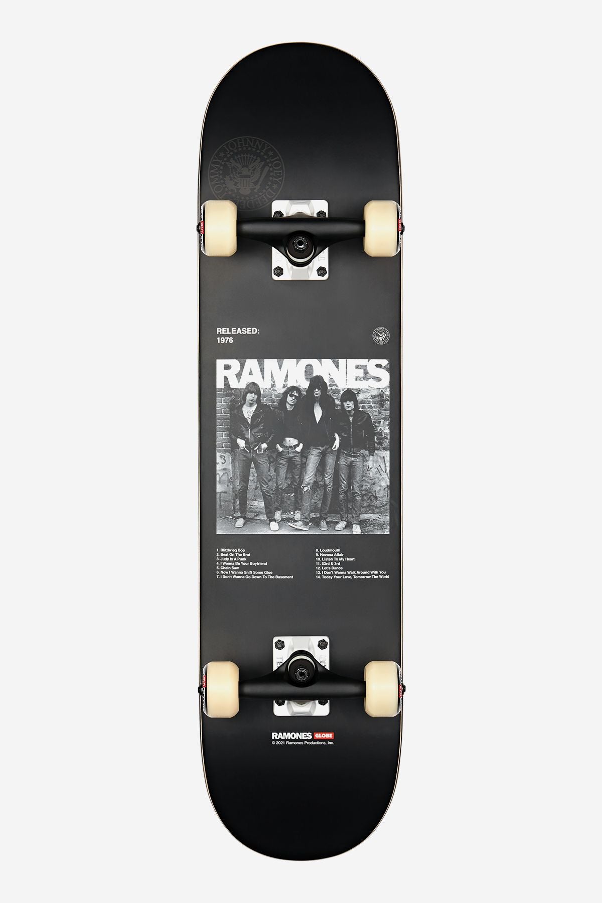 Globe G2 Ramones 7.75" Complete Skateboards Black/White | Danmark-942386