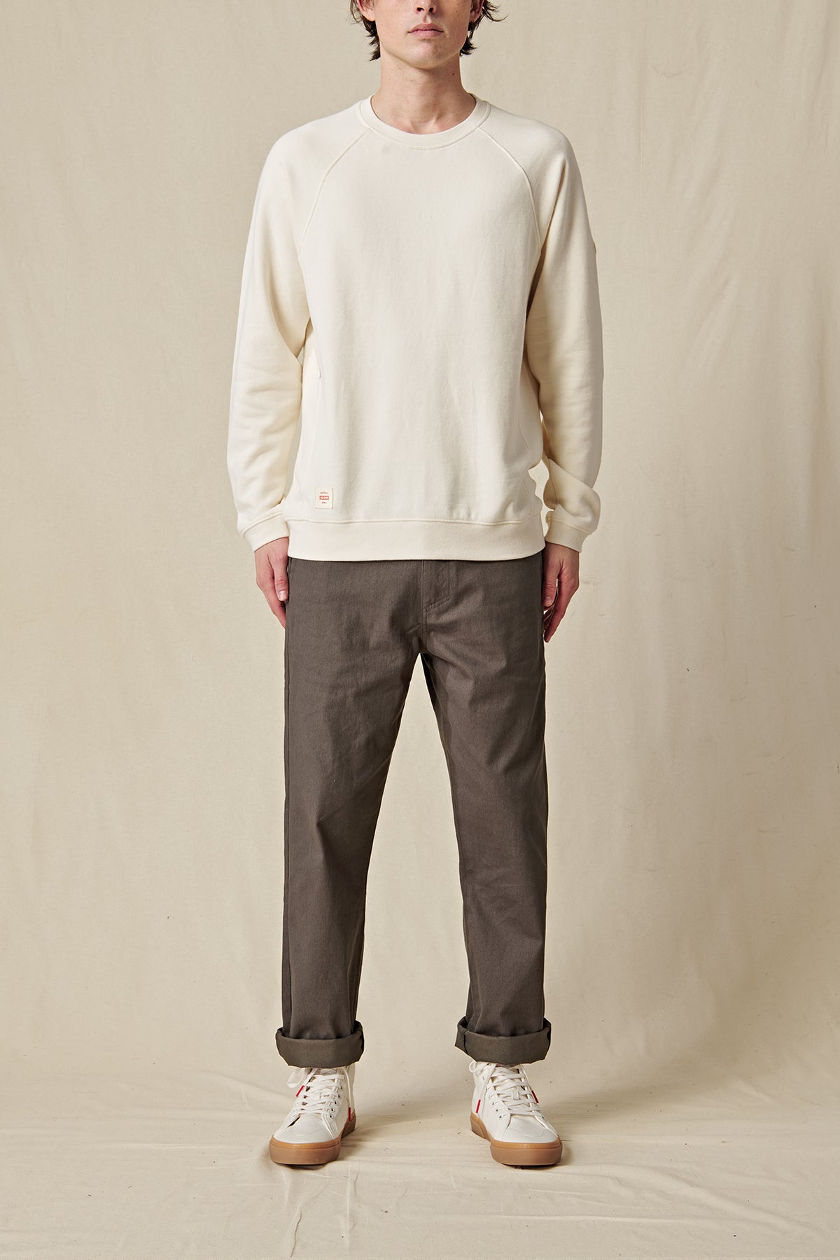 Globe Traveller Sweatshirt Beige | Danmark-798540